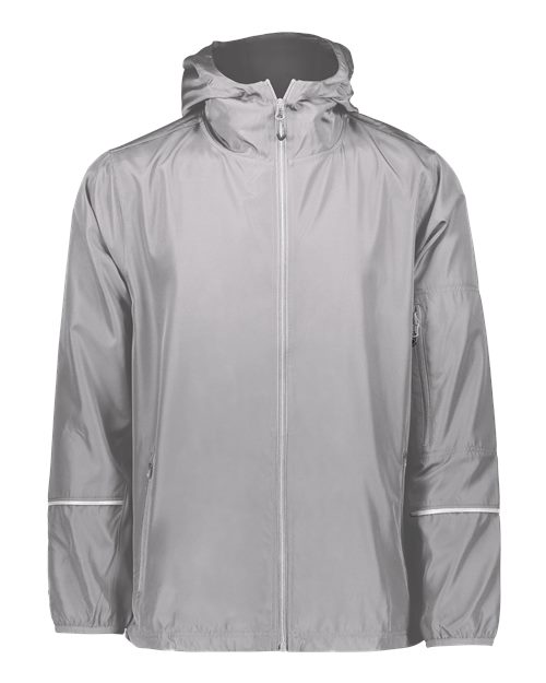Holloway Men's Packable Hooded Jacket in Athletic Grey