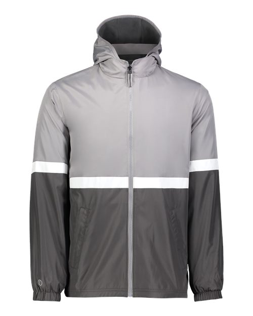 Holloway Men's Turnabout Reversible Hooded Jacket in Athletic Grey/Carbon