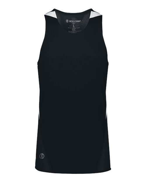 Holloway PR Max Track Jersey in Black/White, front view