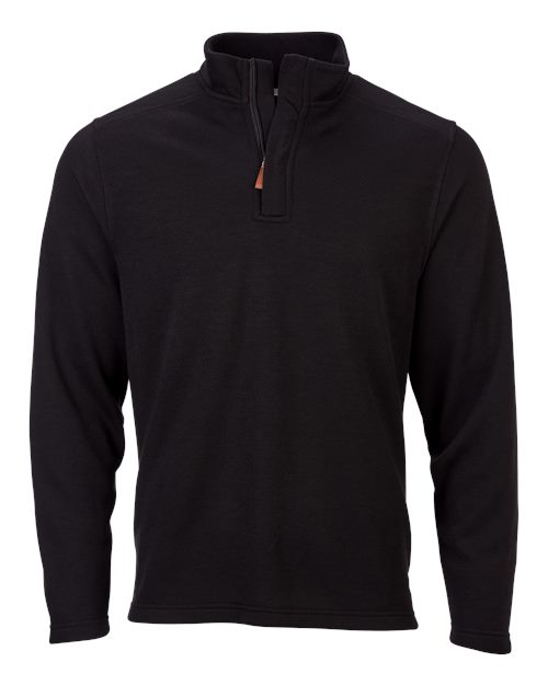Boxercraft Unisex Sullivan Quarter-Zip Pullover in Black, front view