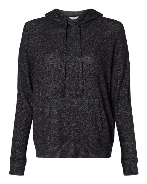 Boxercraft Women's Cuddle Fleece Hooded Sweatshirt in Black Heather