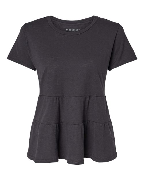 Boxercraft Women's Willow T-Shirt in Black, front view