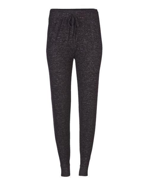 Boxercraft Women's Cuddle Fleece Joggers in Black Heather, front view