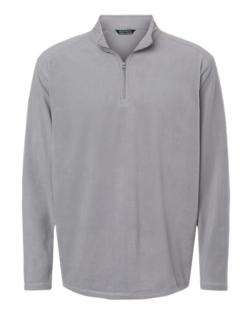 Augusta Sportswear Unisex Eco Revive™ Micro-Lite Fleece Quarter-Zip Pullover in Athletic Grey, front view