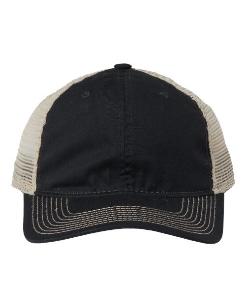 The Game Soft Trucker Cap in Black/Khaki