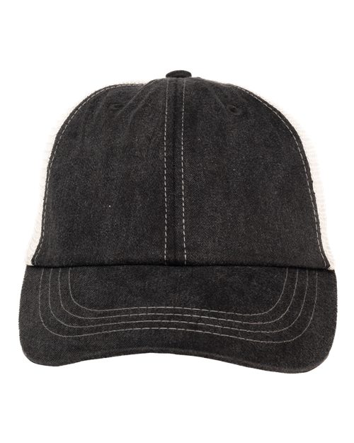 Adams Headwear Adams Game Changer Trucker Cap in Black, front view