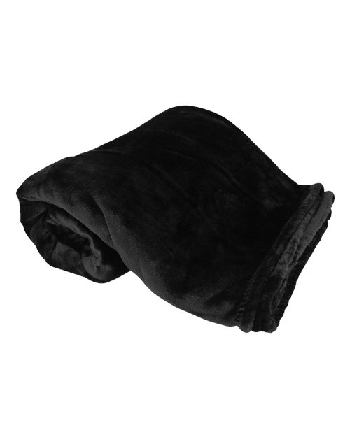 Alpine Fleece Oversized Mink Touch Luxury Blanket in Black