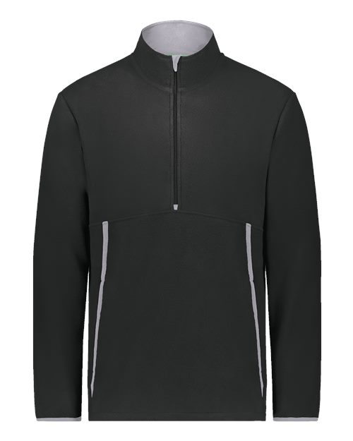 Augusta Sportswear Youth Eco Revive™ Polar Fleece Quarter-Zip Pullover in Black