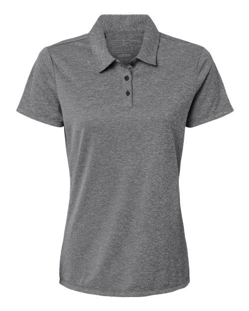 Adidas Women's Heathered Polo in Black Melange