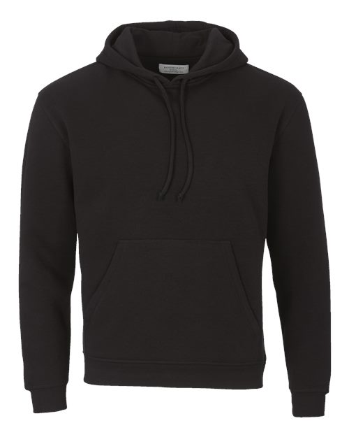 Boxercraft Unisex Fleece Hooded Sweatshirt in Black, front view