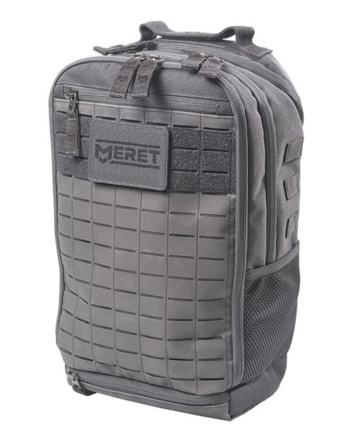 MERET DEFENDER™ PRO Black Backpack in Black, front view