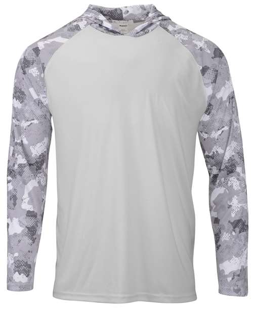 Paragon Unisex Tortuga Extreme Performance Hooded T-Shirt in Aluminum, front view