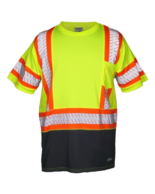 Kishigo Unisex DOT Class 3 T-Shirt in Lime, front view