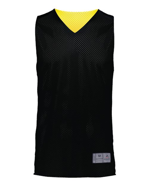 Augusta Sportswear Youth Reversible 2.0 Jersey in Black/Gold, front view