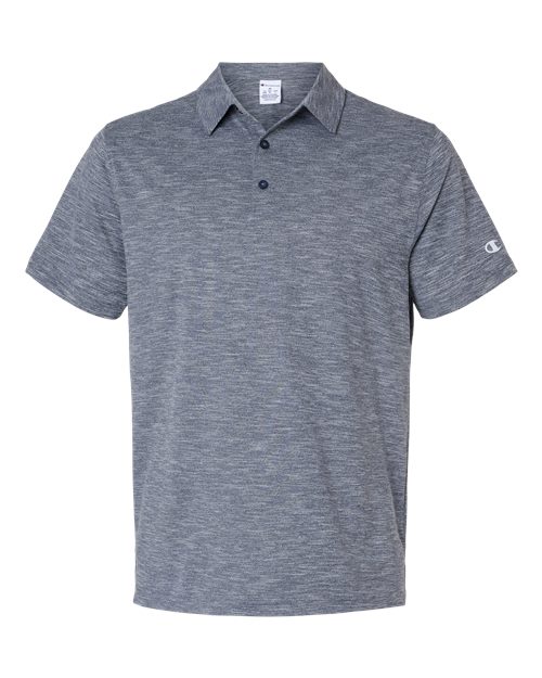 Champion Unisex Sport Polo in Navy Heather, front view