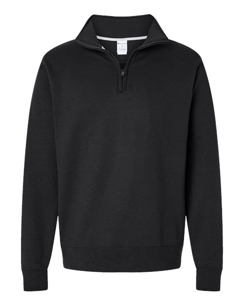 Champion Unisex Powerblend® Quarter-Zip Pullover in Black