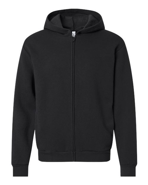 American Apparel Unisex ReFlex Fleece Full-Zip Hoodie Sweatshirt in Black