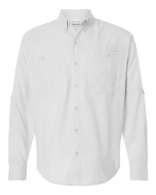 Paragon Men's Kitty Hawk Performance Fishing Shirt in Aluminum, front view