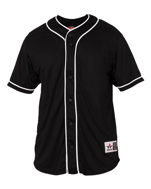 Alleson Athletic Unisex Diamond Jersey in Black/White, front view