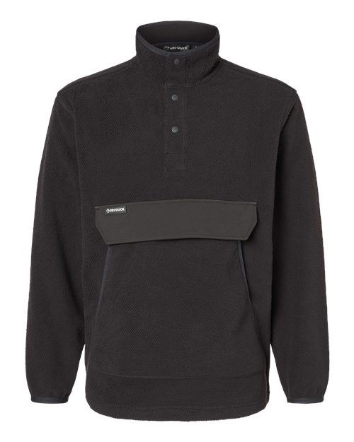 DRI DUCK Men's Timber Mountain Fleece Pullover in Black, front view