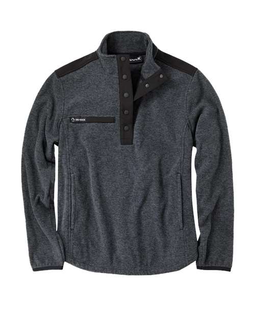 DRI DUCK Women's Sierra Melange Fleece Pullover in Charcoal, front view