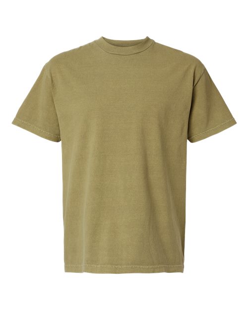 American Apparel Unisex Heavyweight Cotton Garment-Dyed Tee in Faded Army