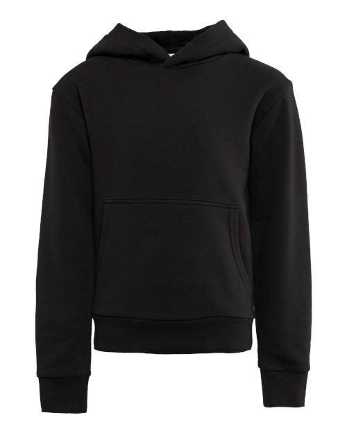Next Level Youth Santa Barbara Fleece Hooded Sweatshirt in Black