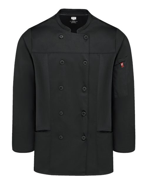 Chef Designs Women's Deluxe Airflow Chef Coat in Black