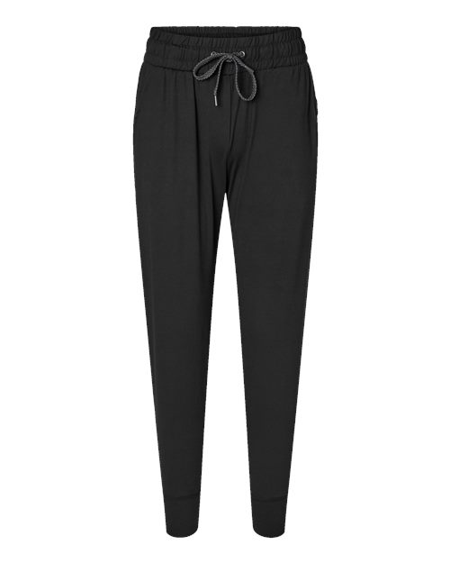 Holloway Women's Eco Revive™ Ventura Soft Knit Joggers in Black, front view