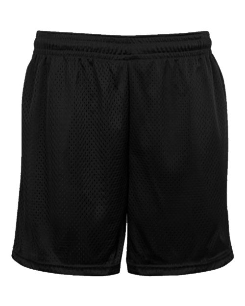 Badger Unisex Tricot Mesh 5" Shorts in Black