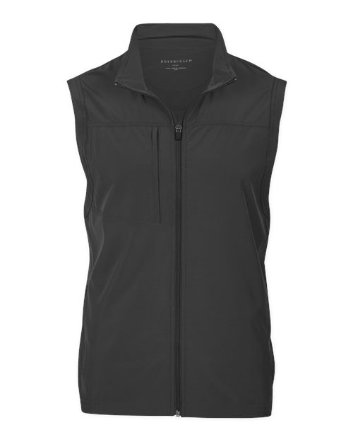 Boxercraft Men's Stretch Woven Vest in Black, front view