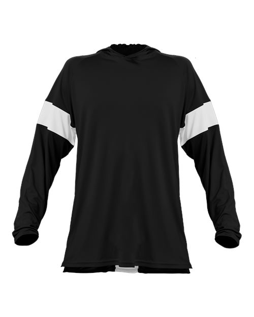 Alleson Athletic Unisex Contender Long Sleeve Shooter Shirt in Black/White