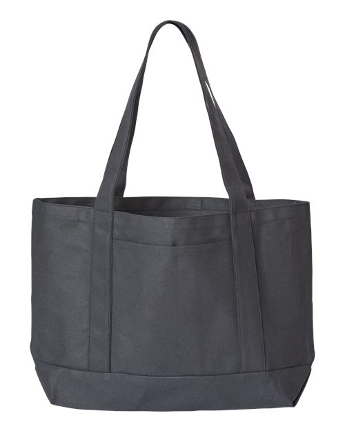 Liberty Bags Leeward Boater Tote in Black/Black, front view