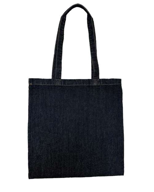 Liberty Bags Denim Tote in Black Denim, front view