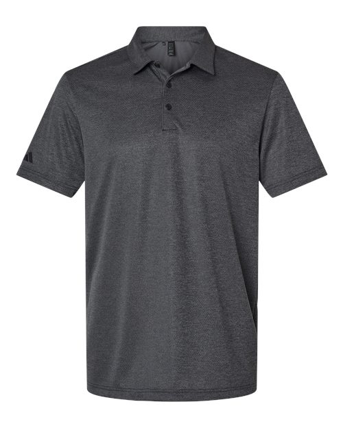 Adidas Men's Space Dyed Polo in Black Melange