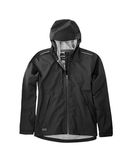 DRI DUCK Women's Challenger Full-Zip Rain Jacket in Black, front view