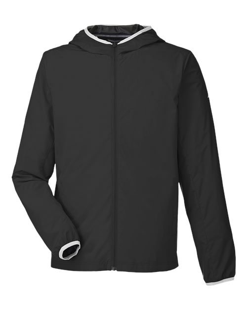 Nautica Men's Stillwater Hooded Windbreaker in Black