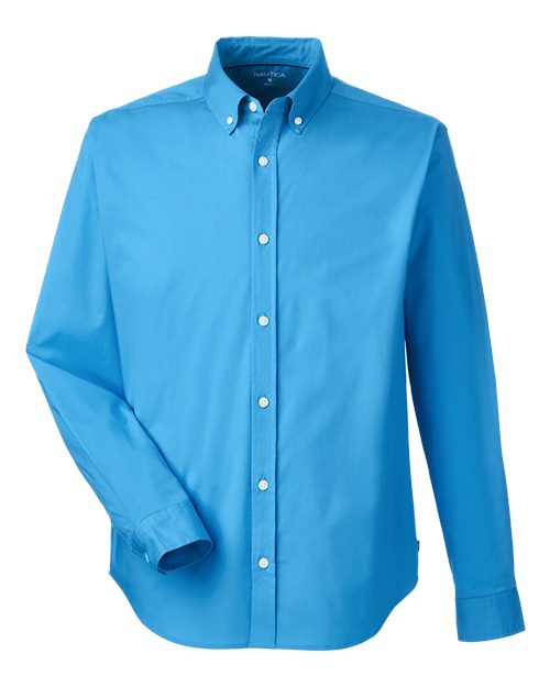 Nautica Men's Staysail Shirt in Azure Blue