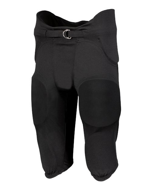 Russell Athletic Unisex Integrated 7-Piece Padded Football Pants in Black