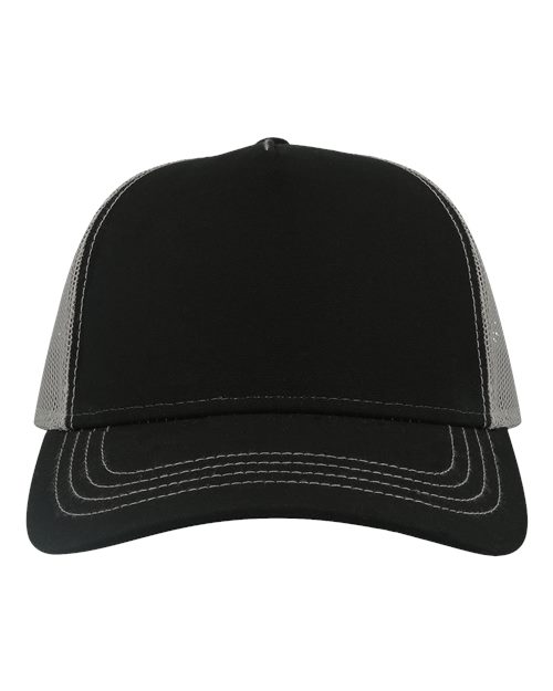 Atlantis Headwear Sustainable Canvas Cap in Black/Grey