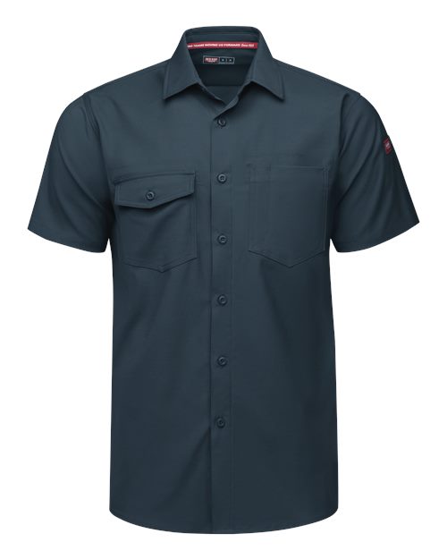 Red Kap Men's Tall Cooling Work Shirt in Arctic, front view