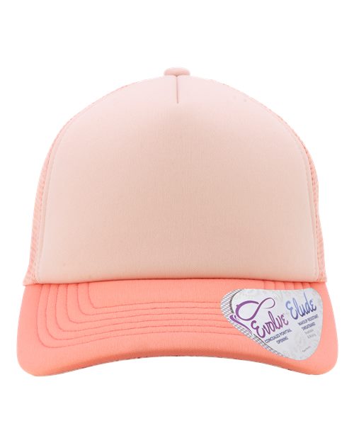 Infinity Her Women's Foam Trucker Cap in Dusty Pink/Pink/Peachy Pink/Butterfly