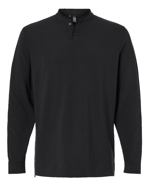 Adidas Men's Henley Long Sleeve T-Shirt in Black