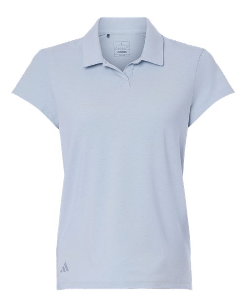 Adidas Women's Blended Polo in Blue Dawn Melange, front view