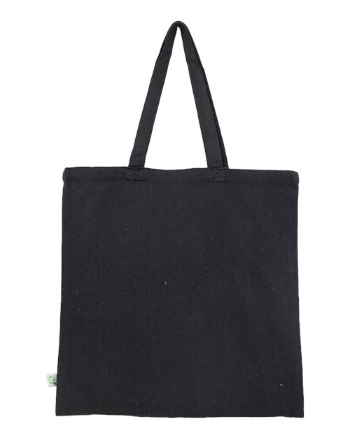 Q-Tees Sustainable Canvas Tote Bag in Black