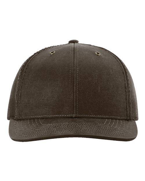 Richardson Fremont Trucker Cap in Brown, front view