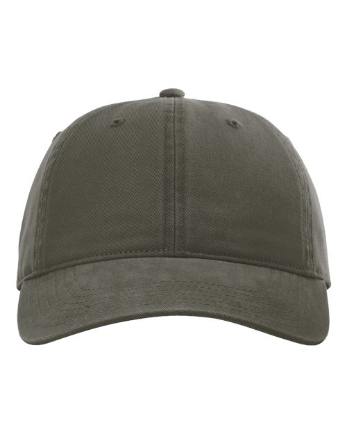 Richardson Peach Twill Dad Hat in Army Green