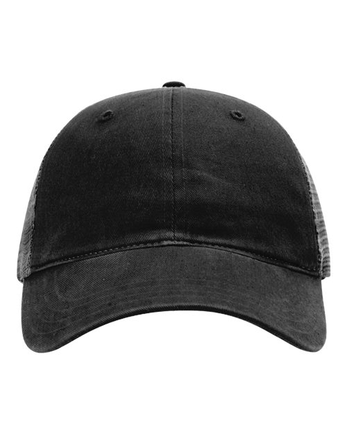 Richardson Trucker Cap in Black, front view