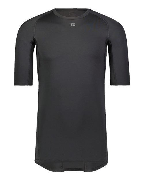 Russell Athletic Unisex CoolCore® Half Sleeve Compression Shirt in Black