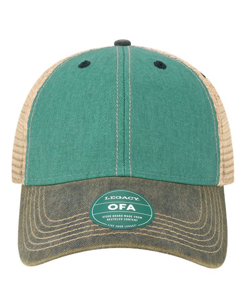 LEGACY Old Favorite Trucker Cap in Aqua Blue/Navy